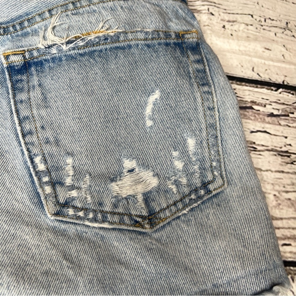 Agolde Distressed Parker Denim Shorts Size 26 - Picture 11 of 14